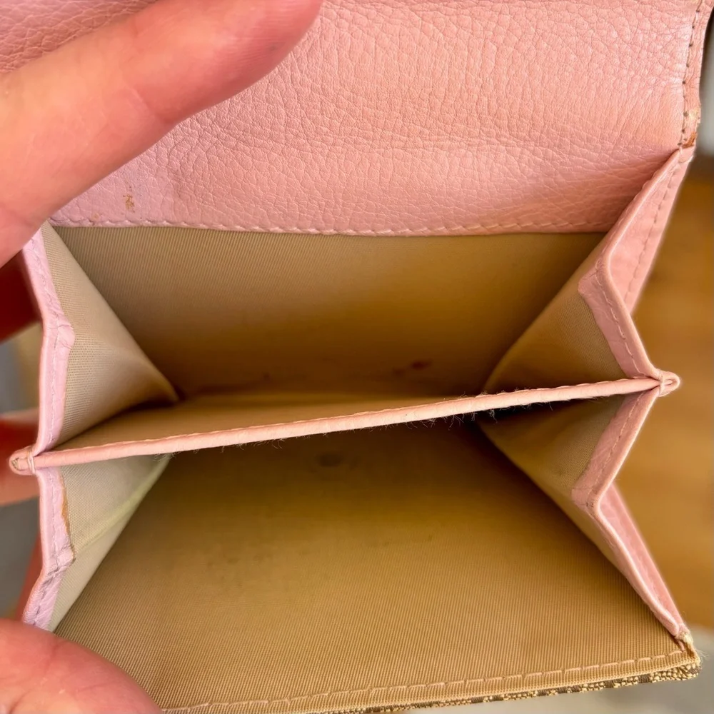 DIOR Oblique Trotter Wallet Pink Trim w/ Box and Card Y2K COA Included